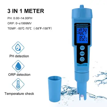 Yieryi pH-689 pH / ORP ve sıcaklık Ölçer Dijital Çok parametreli ph test cihazı LED Havuzları İçme Suyu Kalitesi Monitörü