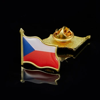 Çek Cumhuriyeti Ulusal Sallayarak Metal Yaka Bayrağı Pin Broş Rozeti Kostüm Aksesuarları İçin